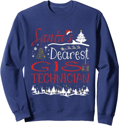 Vista 6 de GIS Technician Xmas Job Cute Christmas Sweatshirt