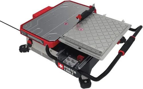 Vista 2 de PORTER-CABLE Sierra para azulejos, sierra húmeda con capacidad de corte de 7 pulgadas y guía de corte a bordo (PCE980)