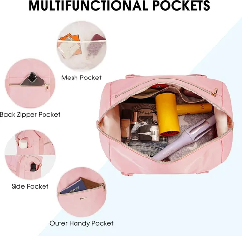 Vista 6 de WANDF For Spirit Airlines - Bolsa de viaje de 18 x 14 x 8 pulgadas, con bolsa de tamaño de cuarto de galón aprobada por la TSA y bolsas de zapatos
