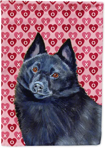 Vista 250 de Caroline's Treasures SS4484GF Bandera de jardín con diseño de bulldog inglés y corazones para el Día de San Valentín, bandera decorativa para patio
