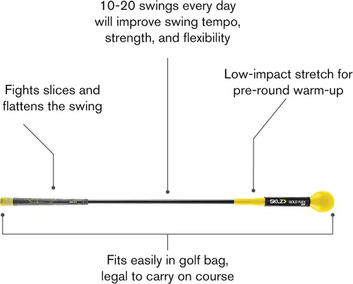Vista 2 de SKLZ Golf Swing Trainer and Warm Up Tool- Essential Golf Accessories for Golfers, Increase Swing Speed, Distance, Balance and Grip Strength
