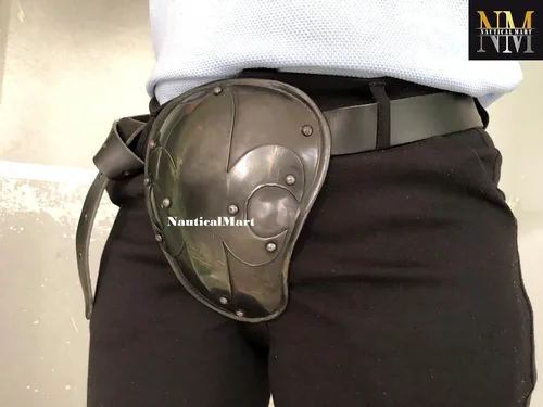 Vista 6 de Codpiece Medieval Armour para caballeros, protector de ingle para Buhurts Knight Cosplay