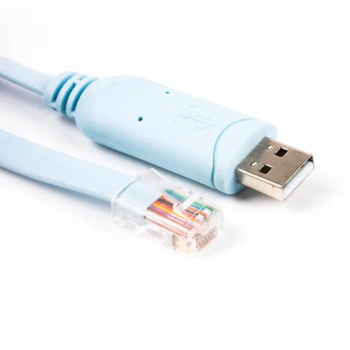 Vista 2 de Cable de consola USB para router Cisco, chipset Ftdi USB a Rj45, cable adaptador para portátiles en Windows, Mac, Linux (12 pies)