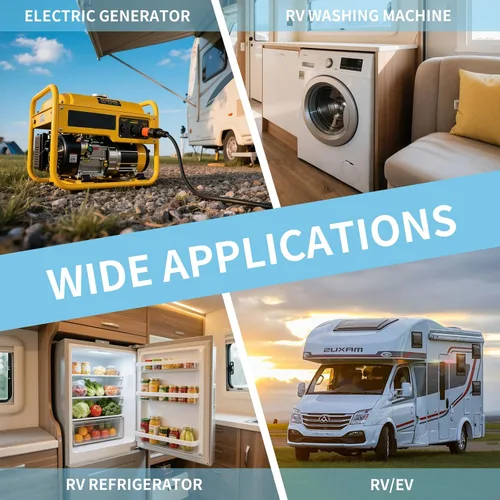 Vista 7 de Adaptador de generador RV 30A, NEMA L14-30P a TT-30R, 3750W Macho de 30 amperios a hembra de 30 amperios