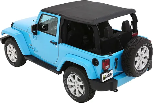 Vista 8 de Bestop 56852-35 Toldo de diamante negro Trektop para Jeep Wrangler JK 2 puertas 2007-2018