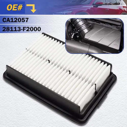 Vista 6 de Filtro de aire del motor CA12057 para Hyundai 17-20 Elantra, 18-20 Elantra GT, 18-22 Kona, 19-21 Veloster/KIA 19-23 Forte, 20-22 Forte5, 20-22 Soul
