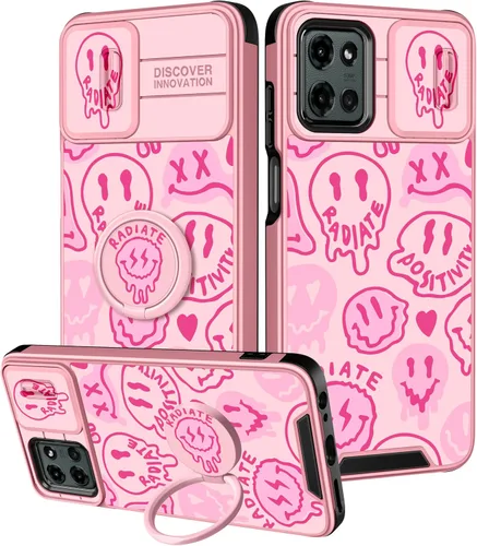 Vista 39 de para Moto G 5G 2023 funda - Cubierta de teléfono linda con corazón para mujeres y niñas, diseño único negro con cubierta deslizante para la cámara