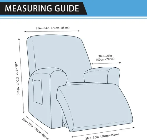 Vista 19 de Fundas para Sillón de 2 Piezas con Cojín en T, Fundas de Aspecto de Cuero para Sofá, Fundas para Sillas, Protector de Muebles Elástico, Funda