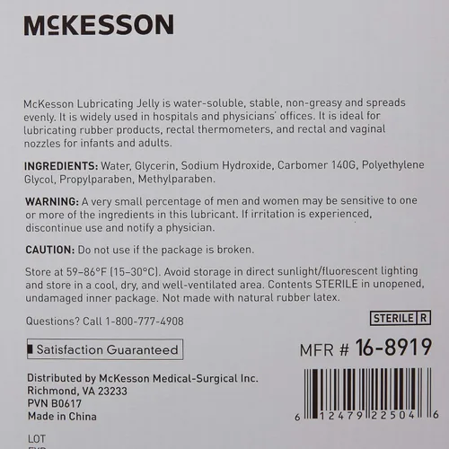 Vista 7 de McKesson Jalea Lubricante, 4 oz [12 Unidades] Lubricante a Base de Agua No Pegajoso, Gel Lubricante Soluble en Agua - para Uso Quirúrgico, Médico