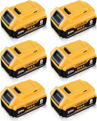 Vista 7 de Repuesto de 8.0Ah para batería Dewalt de 20 V Max DCB200 DCB203 DCB204 DCB206 DCB201 DCB180 batería de iones de litio compatible con herramientas