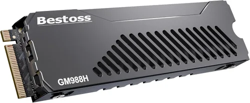 Vista 8 de Bestoss SSD PCIe Gen4 NVMe M.2 2280 de 1 TB con disipador de calor Plateado