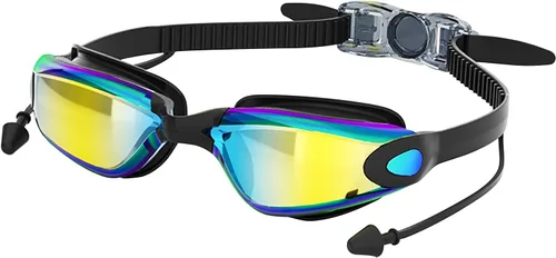 Vista 10 de Gafas de natación, antivaho anti-UV, sin fugas, gafas de natación ajustables con visión clara para mujeres y hombres