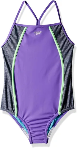 Vista 48 de Speedo Traje de baño de una pieza para niña con tiras finas Azul (Blue Print)