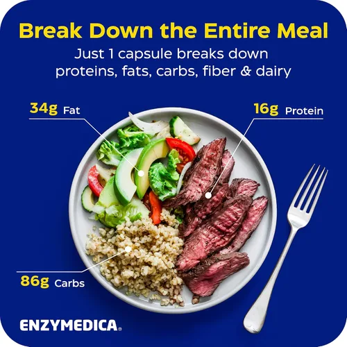 Vista 7 de Enzymedica Calostro + probióticos en polvo y digesto suplemento de enzima digestiva de oro, calostro bovino alimentado con pasto para mujeres