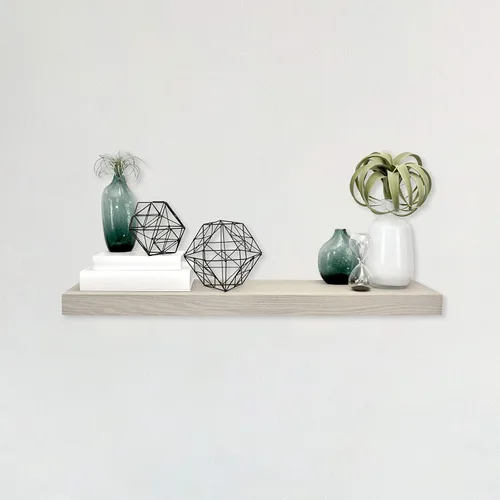 Vista 22 de MCS Estantes flotantes de grano de madera natural, 12 x 4 pulgadas, juego de 2, 12 x 4 pulgadas