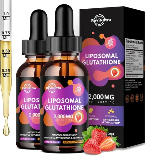Vista 9 de Suplemento de glutatión liposomal - Gotas líquidas de glutatión de 2000 mg