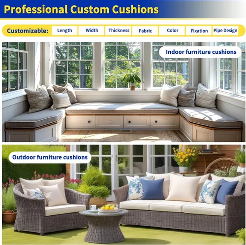 Vista 9 de Cojín de banco personalizado, cojines de asiento de ventana para interiores, cojines de banco para muebles de interior, almohadillas de banco