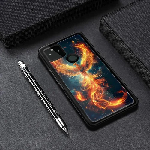 Vista 62 de Compatible con Google Pixel 4A 5G Mobile Case Creative Acrylic Panel trasero Silicona Protección Grip especialmente diseñado para Google Pixel 4A 5G