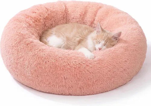 Vista 26 de SAVFOX Camas de felpa calmantes para perros, cama de perro dona para perros pequeños, medianos, grandes y extragrandes, cama cómoda para perros