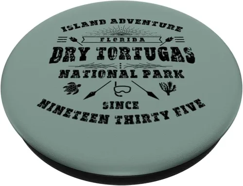 Vista 2 de Dry Tortugas National Park Florida Keys Island Souvenir PopSockets intercambiables PopGrip