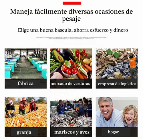Vista 7 de Báscula de plataforma industrial de 660 libras con barandilla extraíble LB/KG para computación de peso, báscula digital, báscula de plataforma