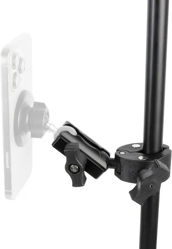 Vista 2 de Adaptador de bola de 1 pulgada para base de montaje de abrazadera de manillar con brazo de doble enchufe de 2.36 pulgadas, compatible con soportes