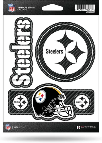 Vista 45 de Rico Industries NFL Football Triple Spirit Stickers Hoja de calcomanías triples