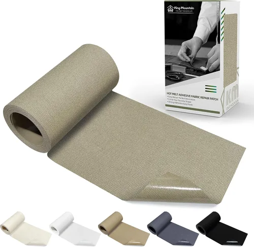 Vista 24 de KING MOUNTAIN Parche de lona para planchar, 3 x 60 pulgadas, parche de reparación de tela 100% algodón impermeable, utilizado para varios sofás