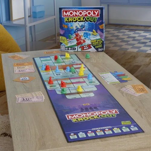 Vista 11 de Monopoly Knockout - Juego de mesa 2-8 jugadores Promedio de 20 minutos Juegos de mesa rápidos para familias, niños, adolescentes y adultos A