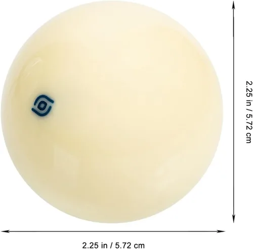 Vista 3 de LIOOBO Bolas de billar profesionales 2 unidades, 2.3 in, grandes, resistentes al desgaste, blancas, para billar y accesorios de mesa de billar