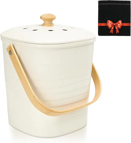 Vista 9 de Vipush Filtros de carbón para cubo de abono de cocina, paquete de 12 filtros de carbón activado para reemplazo de cubos de contenedores de encimera