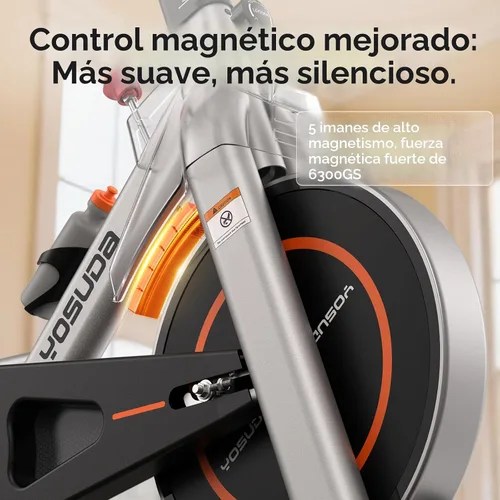 Vista 3 de YOSUDA Exercise Bike, Magnetic Friction Stationary Bike with App Training
