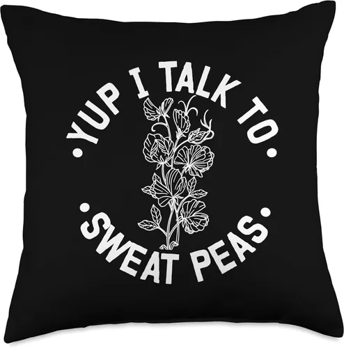 Vista 4 de Sweet Peas Plant Accessories Soil Terrarium Sweet Peas Throw Pillow