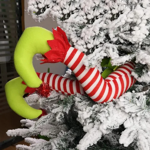 Vista 4 de WEWILL - Piernas de elfo para decoraciones de Navidad (20.0 in)