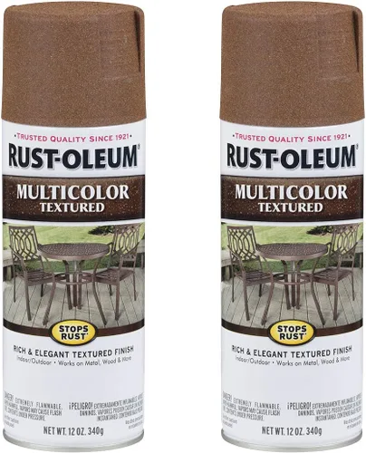 Vista 10 de Rust-Oleum 223525 Stops Rust Pintura en Aerosol Texturizada Multicolor, 12 oz, Hierro Envejecido Hierro añejado