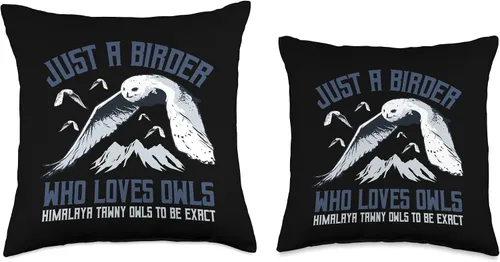 Vista 3 de Gartenvögel Birder Vögel Piepmatz Just A Birder Who Loves Owls Bird Watcher - Almohada de 16 x 16 pulgadas, multicolor
