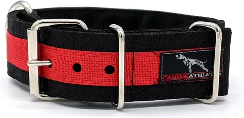 Vista 4 de Canine Athletes 2" Pro-HD - Collar para perro de trabajo resistente de 5 capas, extra fuerte, duradero (negro/verde oliva, XXL)