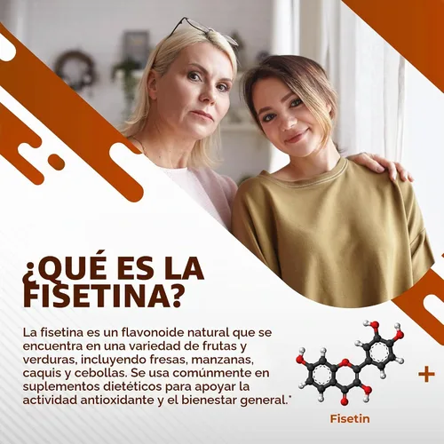 Vista 2 de Suplemento de fisetina, 9 ingredientes botánicos con espermidina, quercetina, antioxidante, función cognitiva y apoyo al envejecimiento saludable*