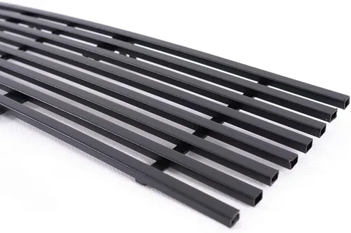 Vista 4 de CHEDA Parrilla Billet Negra de Inserción para Parachoques Compatible con Ford F150 Pickup 2009 2010 2011 2012 2013 2014 (Negro)