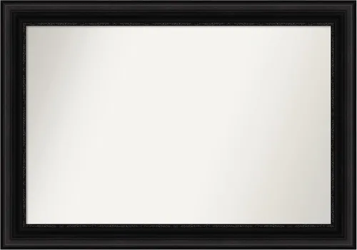 Vista 572 de Amanti Art Espejo personalizado, espejo de baño negro puente, espejo de pared o espejo de tocador de baño sobre el fregadero (26 x 26 pulgadas)