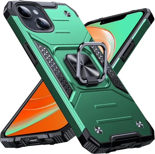 Vista 8 de Anqrp Funda resistente para iPhone 6/7/8/SE/SE2 con soporte de anillo mejorado y agarre, grado militar, a prueba de golpes, resistente y robusta