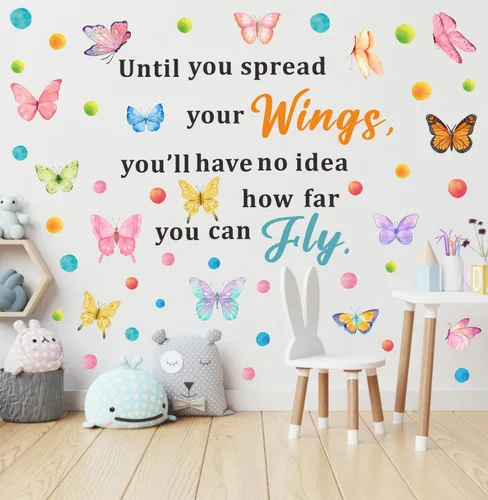 Vista 9 de OLMIXA Calcomanías de pared de miel de abeja de acuarela, cita inspiradora "What I Can Bee", calcomanías de vinilo con frase positiva de verano