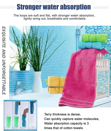 Vista 2 de MEMRUI Toallas Multicolor para Puntas de los Dedos para Baño - Toallas Faciales para Niños, 10 x 18 Pulgadas, 8 Piezas en 4