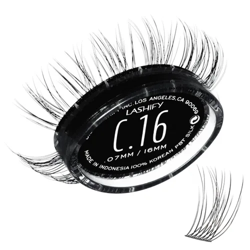 Vista 29 de Lashify Curl - Extensiones de pestañas Gossamer DIY de 0.394 pulgadas, color negro, pestañas postizas fáciles para un aspecto natural