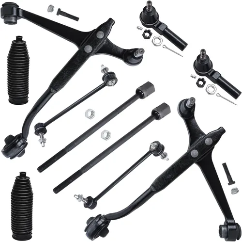 Vista 84 de Detroit Axle - Kit de suspensión delantera de 10 piezas para Jeep 2002-2004