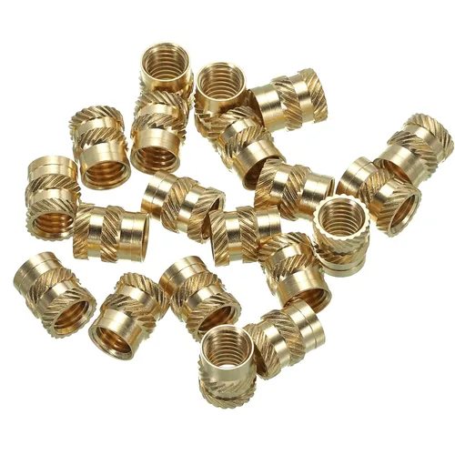 Vista 9 de uxcell Insertos roscados M2, 70 piezas de tuercas moleteadas métricas de latón para plástico, componentes de impresión 3D