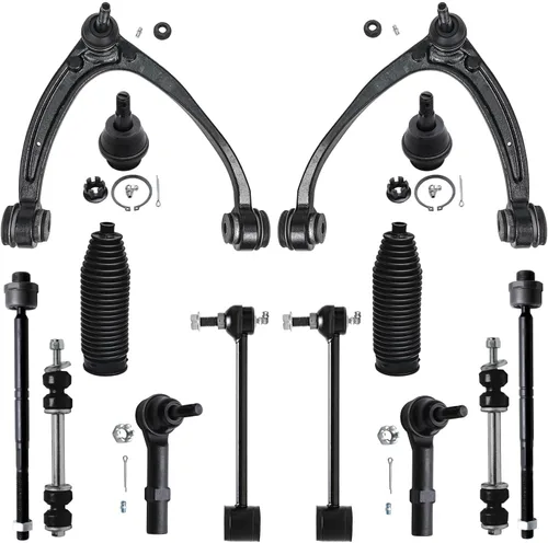 Vista 133 de Detroit Axle - Kit de suspensión frontal de 15 piezas para Jeep Grand Cherokee 99-04 1999 2000 2001 2002 2003 2004, brazos de control superior e