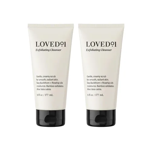 Vista 5 de Loved01 Limpiador exfoliante facial y corporal, John Legend Skincare, exfoliante hidratante con aloe, mejora la textura y el tono de la piel