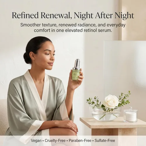 Vista 6 de Révelle - Suero de retinol 1% puro con ceramida NP y extracto de avena, suero facial calmante con textura para piel radiante, fórmula suave