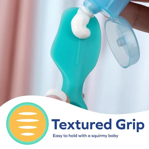 Vista 5 de Nuby Dr. Talbots - Cepillo de silicona para pañales con base de succión, color aguamarina Tamaño completo - Aqua Blue